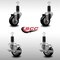 Service Caster 3'' SS Black Poly Wheel Swivel 1-1/4'' Expanding Stem Caster Set 2 Brakes, 4PK SCC-SSEX20S314-PPUB-BLK-2-TLB-2-114 - alternate 5